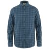 Fjällräven Ãvik Flannel Shirt Mens, Indigo Blue / Flint Grey